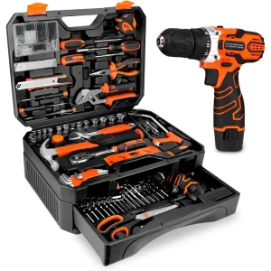 255-Piece Tool Set - Tool Kit with 12V Cordless Drill Driver