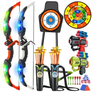 VATOS 2X Bow Arrow + Guns Toy For Kids