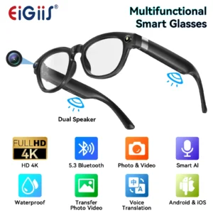 EIGIIS AI Smart Glasses Bluetooth Call With AI Voice Translate