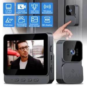 4.3'' IPS HD 2.4G WiFi Smart Intercom with Wireless Video Doorbell