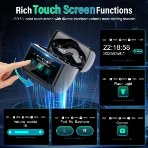 2026 Touch Screen Wireless Earbuds Bluetooth
