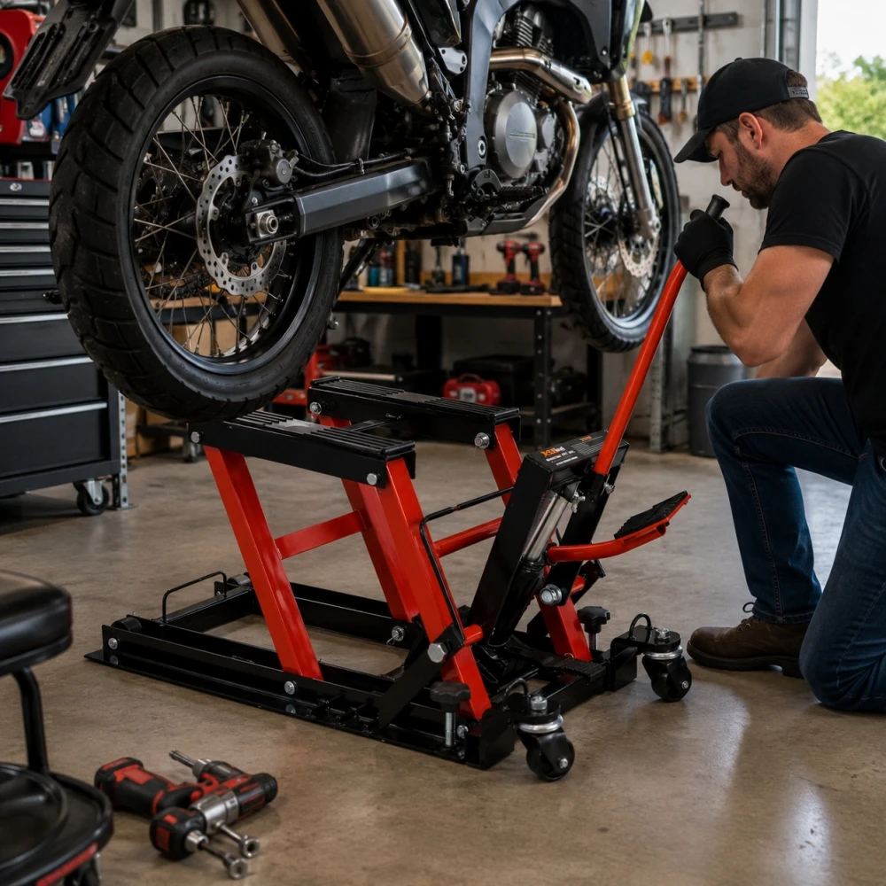 1500 LBS Hydraulic Motorcycle Lift, - Image 1