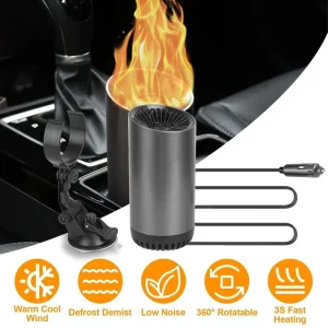 Electric Car Heated Hot Air Portable Defogger Defroster - Thumbnail Image 5