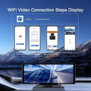 10.26 inch 4K + 1080P Dash Cam, Wireless For Android Auto - Thumbnail Image 5