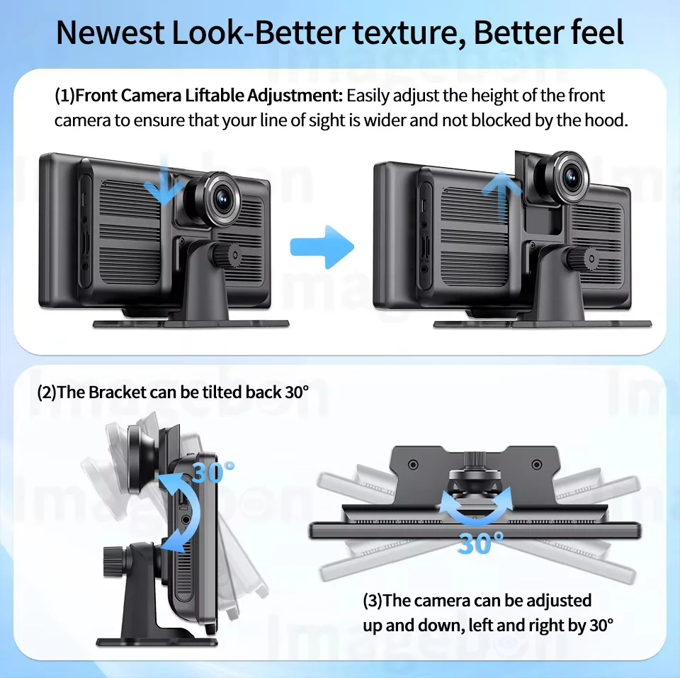 10.26 inch 4K + 1080P Dash Cam, Wireless For Android Auto - Image 6