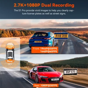 Vantrue S1pro Dashcam 2.7K Front and Rear - Thumbnail Image 2