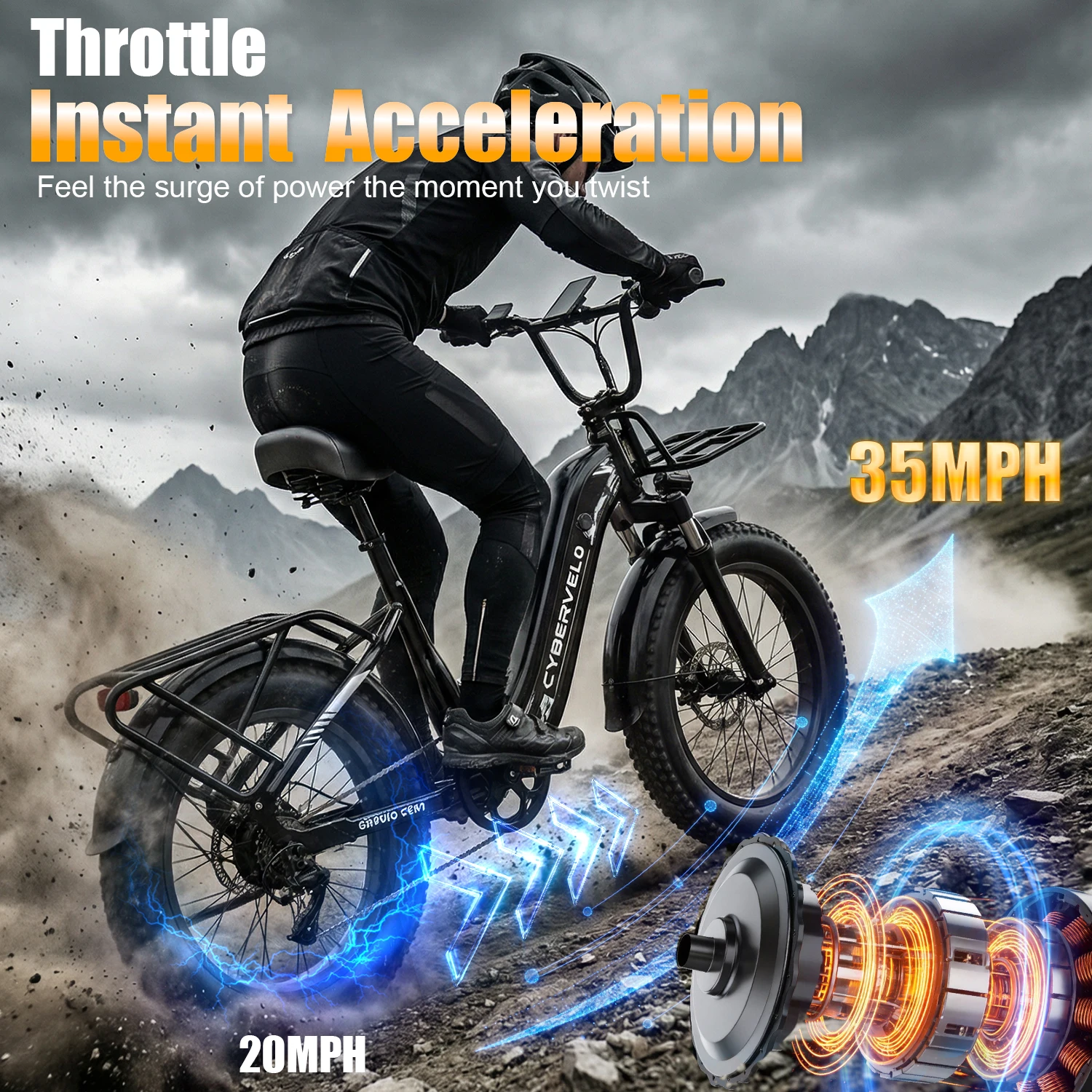 Cybervelo 1000W Motor Peak Electric Bike - Image 2
