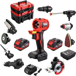 20V MAX Brushless Power Tool Combo Kit, 9-in-1 Cordless Interchangeable Multi-Tool Set