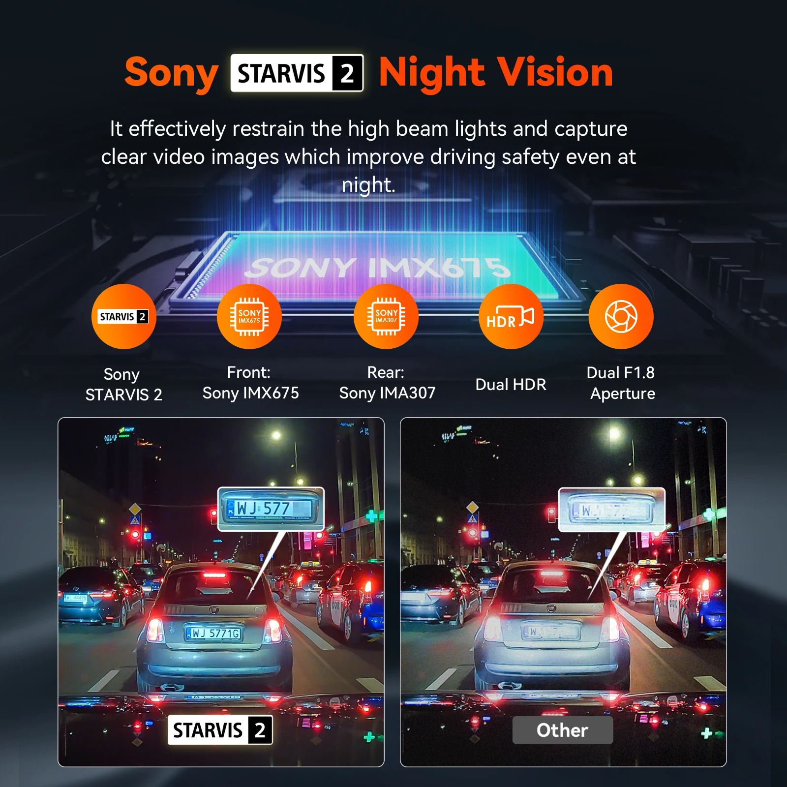 Vantrue S1pro Dashcam 2.7K Front and Rear - Image 4