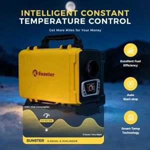 8KW 12V 220V Portable Diesel Air Heater With Bluetooth - Thumbnail Image 4