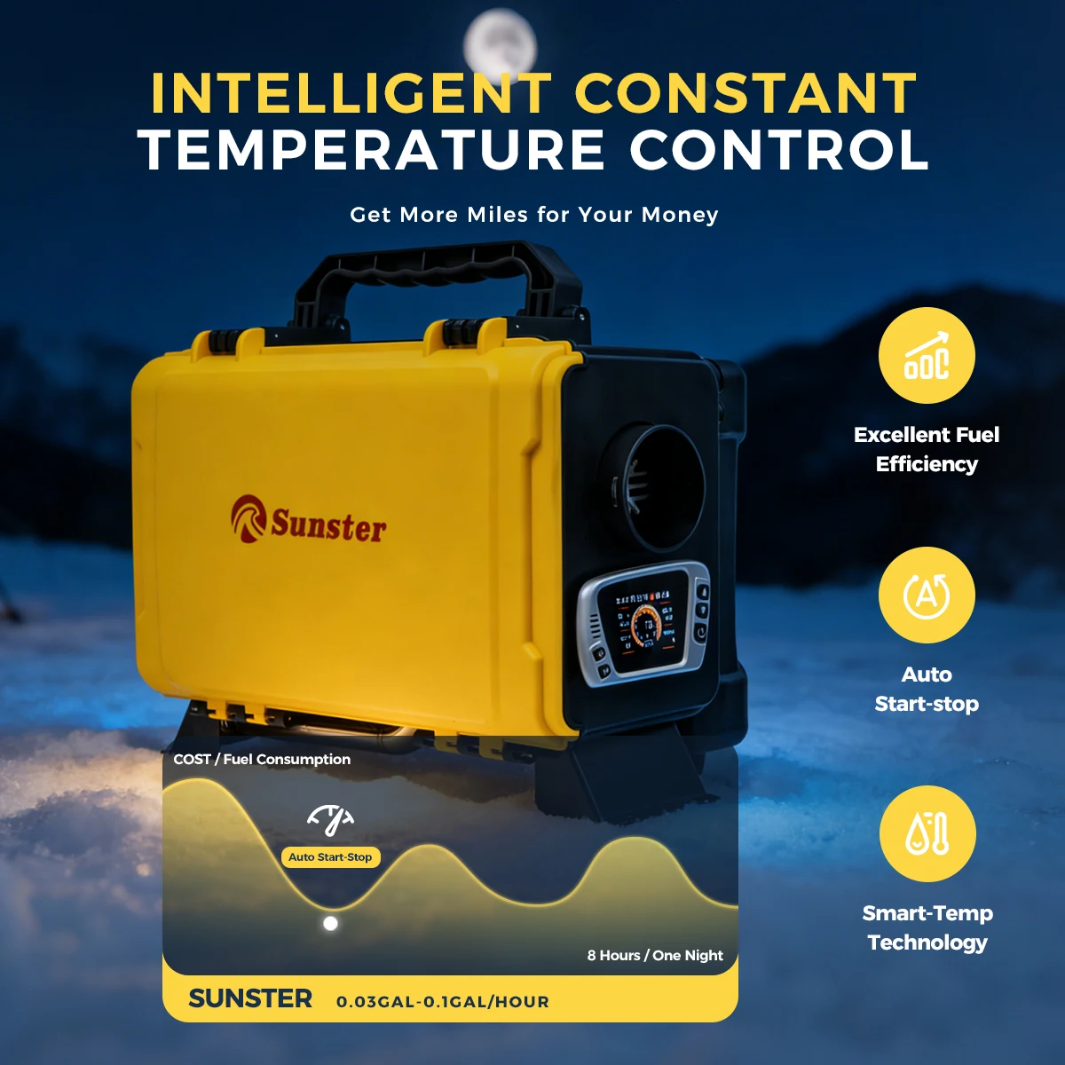 8KW 12V 220V Portable Diesel Air Heater With Bluetooth - Image 4