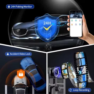 10.26 inch 4K + 1080P Dash Cam, Wireless For Android Auto - Thumbnail Image 3